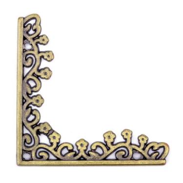 Imagem de Kit 4 Cantoneira Arabesco Grande Decoração Caixas Bandejas Espelhos Vi