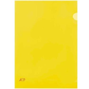 Imagem de Kit Pasta em L Ofício Acp Protetor Documentos, Amarelo, 10 Unidades
