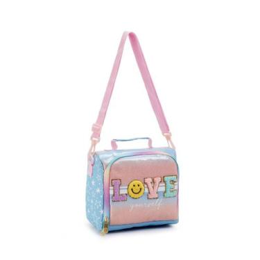 Imagem de Lancheira Térmica Juvenil Love Escolar Rosa Meninas - Seanite