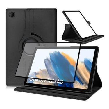 Imagem de Capa giratória Protetora Para Tablet Galaxy Tab A8 + Película Cerâmica