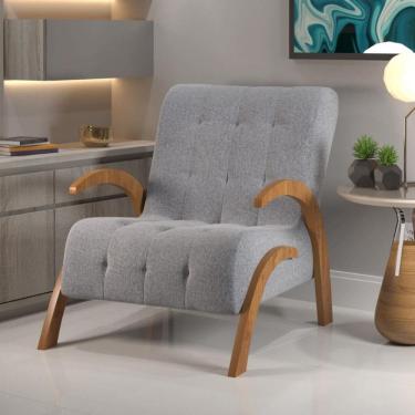 Imagem de Poltrona 65cm Linho Bari Viero Móveis