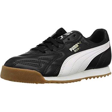 Imagem de PUMA Tênis infantil Roma básico geométrico camuflado Inf, Black/White, 11 Little Kid