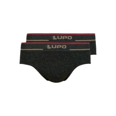 Imagem de Kit com 2 Cuecas Slip Lupo 624-003, Preto, M