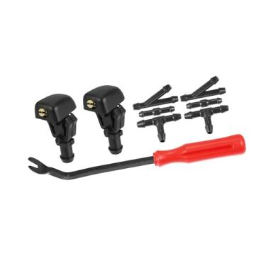 Imagem de REPAIROCK Kit de jato de spray de bocal de limpador de para-brisa dianteiro 9 peças 3W7Z-17603-AA para Ford F-150 para Flex para Crown Victoria 2003-2011 peças de reposição automotiva