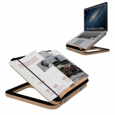 Imagem de Apoio Notebook Livro Tablet Suporte Leitura Ergônomico Preto - Customi