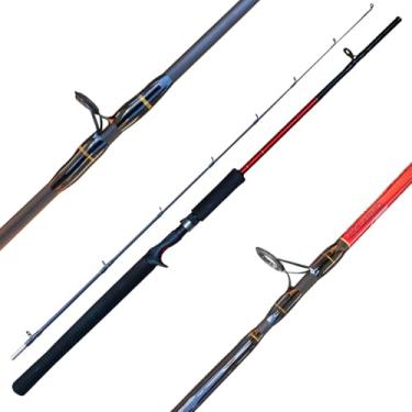 Imagem de Vara de Pesca para Carretilha Maruri 40lb Selenium Red Fibra Vidro Maciça 1,68m 2 Partes