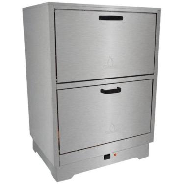 Imagem de Estufa Aquecedora Para Alimentos 54 Marmitas Em54l Metalmaq Marmiteira Inox 220V