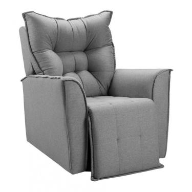 Imagem de Poltrona Do Papai Reclinável King Linho Shop Das Cabeceiras Grafite