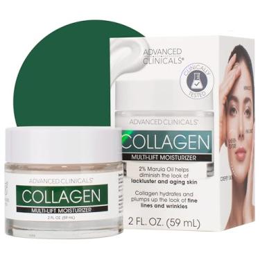 Imagem de Multi-Lift Plumping Collagen Cream - Facial Hidratante Empresas & Suaviza linhas finas, flacidez da pele - Creme Anti-rugas com ácido hialurônico para tons de pele desigual pelos Clínicos Avançados, 2 fl. Oz.