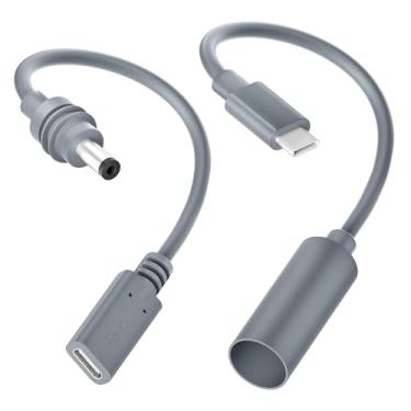 Imagem de Gunovy Cabo Adaptador De Alimentação Dc Starlink Mini, Pacote Com 2, 7,87 Pol. Usb C Fêmea Para Macho Extensão, Tipo 5,5 X 2,1 Mm, Funciona 100 W