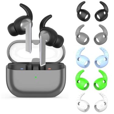 Imagem de umvowuxa Capas De Ganchos Orelha Para Samsung Galaxy Buds 3 Pro, 5 Pares Pontas Esportivas Silicone Antiderrapantes, Acessórios Fones Ouvido Wingtip Pro [Não Cabem No Estojo Carregamento] (Mistura C