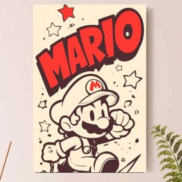 Imagem de Placa Quadro Decorativo - Su..per Ma..rio Estilo