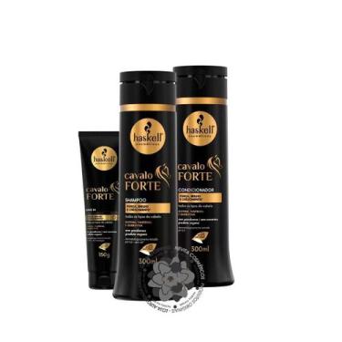 Imagem de Kit Haskell Cavalo Forte Shampoo 300ml, Condicionador 300ml e LeaveIn 