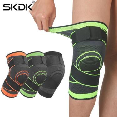 Imagem de 1 Par Joelheira De Compressão Tensor Alívio Dor No Joelho Patelar - MH