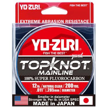 Imagem de Linha de pesca Yo-Zuri Topknot Mainline Natural Clear 200 jardas Fluorocarbon, 5,4 kg, Natural Clear, 12 lb