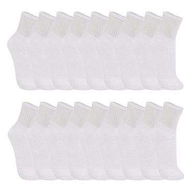 Imagem de Meia Esportiva Cano Médio Trifil Ref.8720 - Kit Com 18, 39-43, Branco