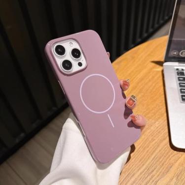 Imagem de HPQWN Capa protetora magnética para iPhone X com carregamento sem fio (para iPhone X/ROXA)