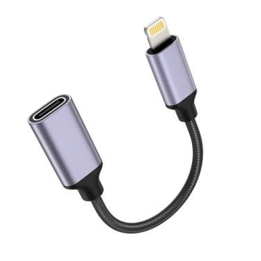 Imagem de TechMatte Adaptador De Cabo Usb-C Fêmea Para Lightning Macho, Carregamento Rápido 27 W, Compatível Apenas Com Iphone, Ipad, Ipod E Airpods, Sem Áudio, Fones Ouvido/Android Otg, 4"
