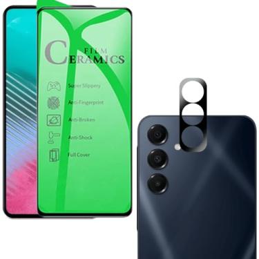Imagem de Kit Película Cerâmica Nanogel para Galaxy M54, Proteção Total da Tela, com Película de Lente Câmera, Vidro Temperado 9H