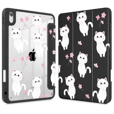 Imagem de Tuiklol Capa para iPad de 11 polegadas (chip A16) 2025 geração 11ª / iPad 11 polegadas 2022 10ª geração, porta-lápis embutido com capa à prova de choque, capa traseira transparente transparente