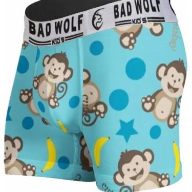Imagem de Kit 10 Cueca Box Infantil Microfibra - Bad Wolf, Lisas e estampadas, P
