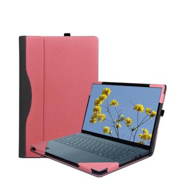 Imagem de Capa de laptop para notebook Lenovo Yoga 7 2 em 1 14ILL10/14AKP10 [não serve para outros modelos], acessórios de bolsa protetora de couro PU (rosa, 35.6 cm)