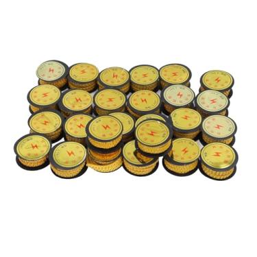 Imagem de 26pcs Definir marcador de cabo de tubo Número carta EC PVC A a Z Marca marcador de cabos codificados Marcador de fio para eletrônicos Aparelhos elétricos Fiação rede (1,5m²) (2,5m²)