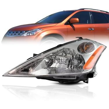 Imagem de ALLIGATOR AUTO LIGHTS Substituição para Nissan Murano 2003 2004 2005 2006 2007, Conjunto de farol de reclamação DOT/SAE, farol de halogêneo, S, SE, SL, Partslinks: NI2502155, lado esquerdo/motorista