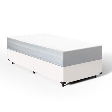 Imagem de Cama Box com Colchão de Molas Ensacadas Classic Maxx White Solteiro 88cm
