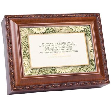 Imagem de Cottage Garden Caixa de joias com foto musical toca música You are My Sunshine 15 x 20 cm acrílico e vidro apenas um sorriso ensolarado