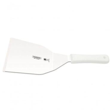 Imagem de Espátula para Hambúrguer Tramontina Aço Inox Cabo Polipropileno Branco