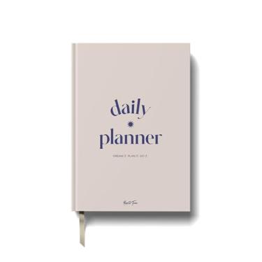 Imagem de Yop & Tom Agenda diária – Planejador de produtividade – Organizador semanal e diário com horários – Areia