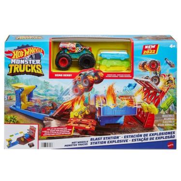 Imagem de Pista Hot Wheels Monster Trucks Explosão 25x10x40 cm