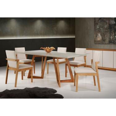 Imagem de Mesa De Jantar Olimpo Tampo Vidro 1.60x0,90