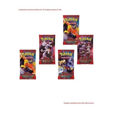 Imagem de 30 Figurinhas Cartas Pokémon Rivais Predestinados Escarlate