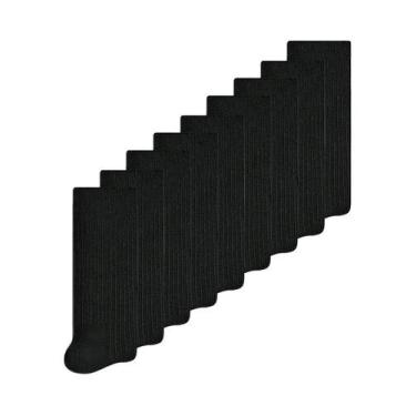 Imagem de Kit 9 Pares de Meias Infantil Cano Longo Selene 5010-002, Preto, 25-28