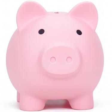 Imagem de Mealheiro para Sbrvaniy Cofrinho para meninos e meninas Meu primeiro cofre de dinheiro de plástico inquebrável P/M/G tamanho decoração poupança Natal, Páscoa, presente de aniversário