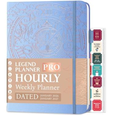 Imagem de Legend Hourly Schedule Planner PRO datado de janeiro de 2024 a janeiro de 2025 - Organizador semanal e diário de luxo com horários. Diário de agenda de compromissos para trabalho e gerenciamento de tempo, capa dura A4, pervinca