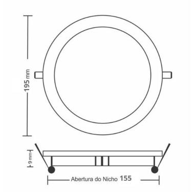 Imagem de Painel De Led Taschibra Redondo De Embutir 12w+4w Dual Color Bivolt