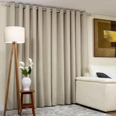 Imagem de cortina para sala blackout tecido Largura 3,00 x 2,60 altura - JLE COR