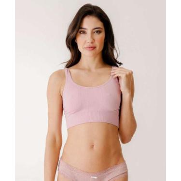 Imagem de Sutiã Top Sem Bojo Textura Sem Costura DelRio-14457, Rosa, GG