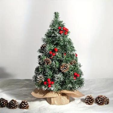 Imagem de Árvore De Natal Luxo Decorada 30cm Com Pinha e Frutos PVC - Evolution