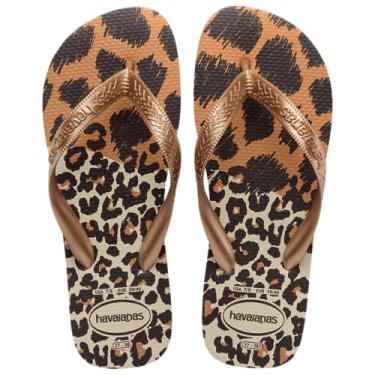 Imagem de Havaianas Sandália feminina Top Animals, Bege/ouro rosa/marrom escuro, 11-12