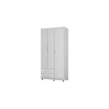 Imagem de Guarda Roupa 3 Portas 2 Gavetas Cabideiro Prateleira Titan Quarto Solt