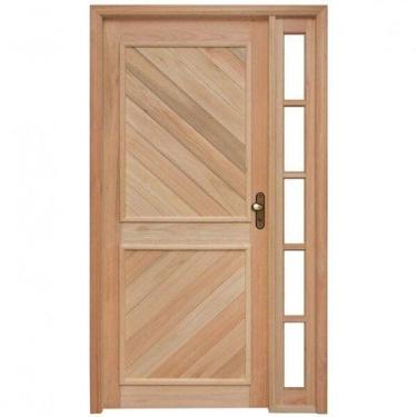 Imagem de Porta de Madeira Lambril 213x119cm com Batente 9,4cm Ewk P12 M30 Rondo