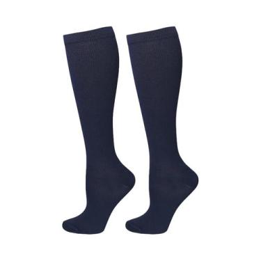 Imagem de Meias De Compressão Unissex Para Varizes, Golfe, Rugby, Corrida, Camin