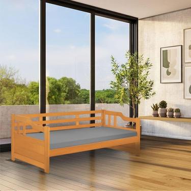 Imagem de Cama Zurique Mona Solteiro Madeira Maciça Com Acabamento Premium Imbuia