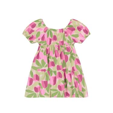 Imagem de Vestido infantil menina estampado Brandili -Rosa-Feminino