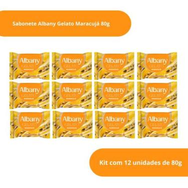 Imagem de Kit com 12 Sabonete em Barra Albany Gelato Maracujá 80g