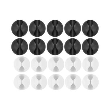 Imagem de Clipes De Silicone Autoadesivos Para Cabos: Organizador De Fios USB, C